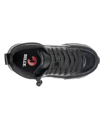 Billy Black Leather Goat Classic High Shoes for Orthotics