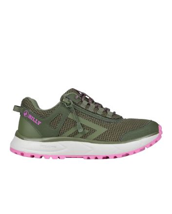 Billy Olive/Pink Inclusion Trail Shoes